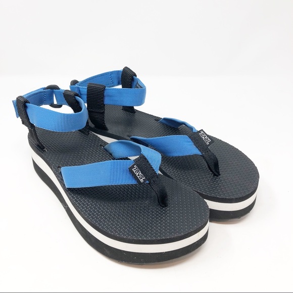 teva black platform sandals